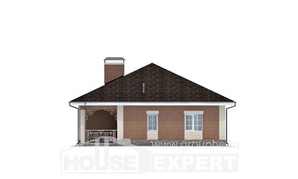 100-004-П Проект одноэтажного дома, уютный дом из керамзитобетонных блоков Туркестан, House Expert