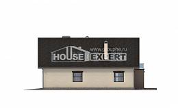 185-005-Л Проект двухэтажного дома с мансардным этажом, гараж, простой коттедж из бризолита Караганда, House Expert