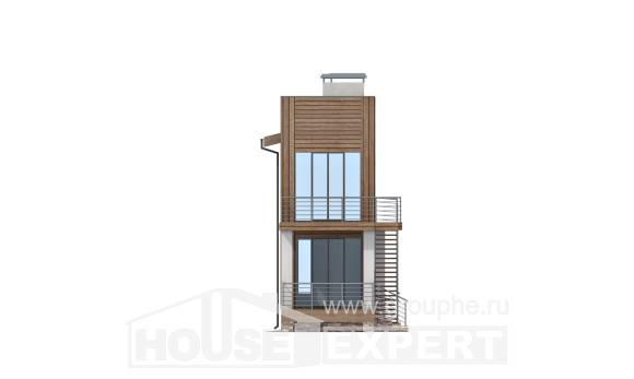 100-003-Л Проект двухэтажного дома, небольшой дом из газобетона Талдыкорган, House Expert