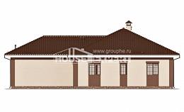 160-015-П Проект одноэтажного дома, гараж, экономичный домик из керамзитобетонных блоков, House Expert