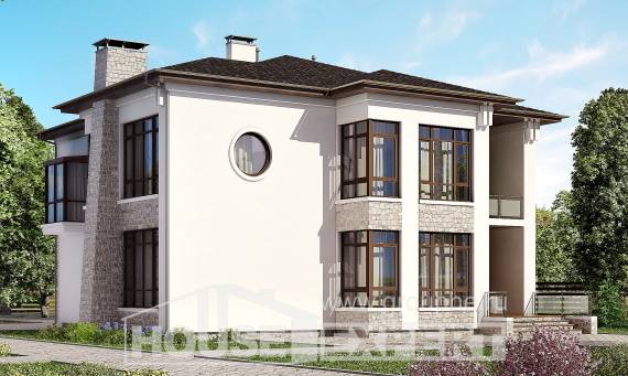 300-005-П Проект двухэтажного дома, уютный коттедж из кирпича Петропавловск, House Expert