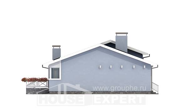 110-003-Л Проект одноэтажного дома, классический загородный дом из газобетона, Караганда