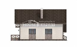155-007-П Проект двухэтажного дома с мансардой и гаражом, бюджетный домик из газобетона, Кызылорда