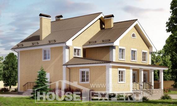 320-003-Л Проект двухэтажного дома, красивый коттедж из поризованных блоков Жанаозен, House Expert