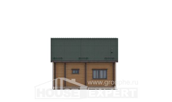 080-003-П Проект двухэтажного дома мансардный этаж, экономичный загородный дом из бревен Темиртау, House Expert