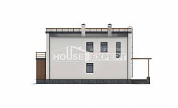 215-002-Л Проект двухэтажного дома, простой загородный дом из бризолита Актау, House Expert
