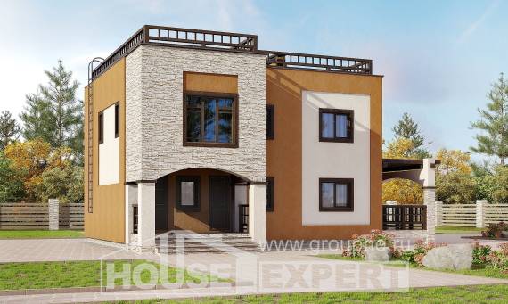 150-010-Л Проект двухэтажного дома, экономичный загородный дом из кирпича, Нур-Султан