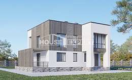 150-017-П Проект двухэтажного дома, скромный домик из арболита Астана, House Expert