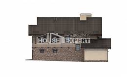 255-002-П Проект двухэтажного дома с мансардой, гараж, огромный домик из керамзитобетонных блоков, Уральск