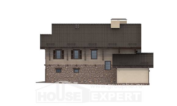 255-002-П Проект двухэтажного дома мансардой и гаражом, современный загородный дом из арболита Кокшетау, House Expert