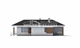 165-001-П Проект одноэтажного дома, гараж, доступный загородный дом из керамзитобетонных блоков Шымкент, House Expert