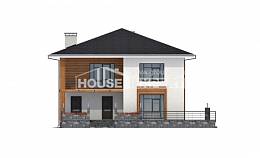 180-015-П Проект двухэтажного дома, бюджетный загородный дом из блока Усть-Каменогорск, House Expert