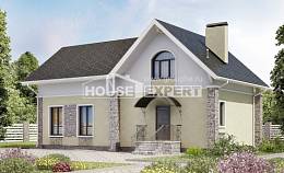 150-012-П Проект двухэтажного дома с мансардным этажом, современный коттедж из теплоблока Талдыкорган, House Expert