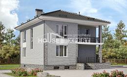 275-004-П Проект трехэтажного дома, гараж, современный загородный дом из кирпича, Тараз