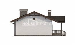 090-002-П Проект одноэтажного дома, экономичный коттедж из кирпича, Тараз