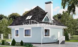110-001-Л Проект двухэтажного дома с мансардой, красивый дом из газобетона Костанай, House Expert