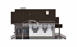 440-001-П Проект трехэтажного дома мансардой и гаражом, огромный коттедж из кирпича Атырау, House Expert