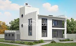 255-001-П Проект двухэтажного дома, гараж, большой дом из газосиликатных блоков Алма-Ата, House Expert