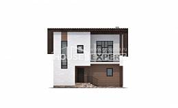 140-005-П Проект двухэтажного дома мансардой, бюджетный домик из керамзитобетонных блоков Павлодар, House Expert