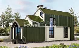 060-006-Л Проект двухэтажного дома с мансардой, красивый загородный дом из твинблока Атырау, House Expert