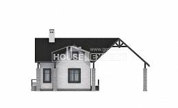 060-001-П Проект двухэтажного дома мансардой, гараж, доступный дом из поризованных блоков, Кызылорда