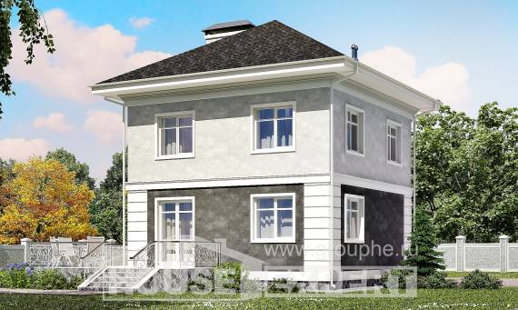 090-003-П Проект двухэтажного дома, доступный домик из арболита, Темиртау