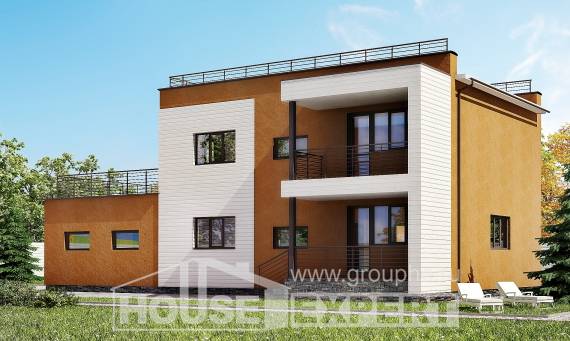 180-012-П Проект двухэтажного дома и гаражом, классический дом из кирпича, Кызылорда