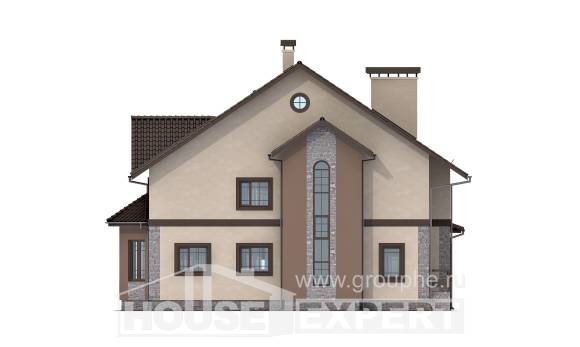 265-003-Л Проект двухэтажного дома, классический загородный дом из твинблока, Тараз