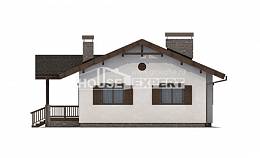 090-002-П Проект одноэтажного дома, экономичный коттедж из кирпича, Рудный