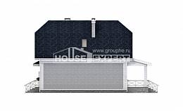 160-006-Л Проект двухэтажного дома мансардный этаж и гаражом, средний домик из арболита Тараз, House Expert