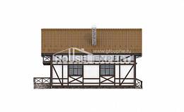 155-002-П Проект двухэтажного дома с мансардой и гаражом, экономичный домик из керамзитобетонных блоков Кызылорда, House Expert