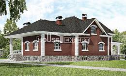 600-001-П Проект трехэтажного дома с мансардой, гараж, уютный дом из теплоблока, Усть-Каменогорск
