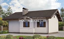 090-002-П Проект одноэтажного дома, компактный дом из кирпича Актобе, House Expert