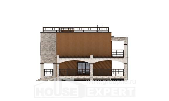 150-010-Л Проект двухэтажного дома, простой домик из кирпича, Алма-Ата