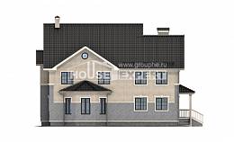 300-004-П Проект двухэтажного дома, классический коттедж из поризованных блоков, Актобе