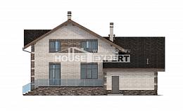 245-005-П Проект двухэтажного дома мансардой и гаражом, красивый домик из теплоблока, House Expert