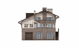 305-002-Л Проект трехэтажного дома с мансардным этажом, гараж, уютный домик из кирпича, Павлодар