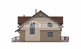120-003-Л Проект двухэтажного дома мансардой, недорогой домик из пеноблока, Экибастуз