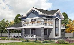 200-006-Л Проект двухэтажного дома, классический загородный дом из кирпича Актобе, House Expert
