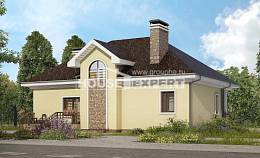 150-008-Л Проект двухэтажного дома мансардой, небольшой загородный дом из поризованных блоков, House Expert