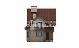 120-003-Л Проект двухэтажного дома с мансардой, красивый коттедж из теплоблока, Караганда