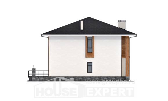 180-015-П Проект двухэтажного дома, уютный загородный дом из арболита Туркестан, House Expert