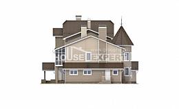 555-001-Л Проект трехэтажного дома с мансардным этажом, гараж, просторный дом из газобетона Рудный, House Expert