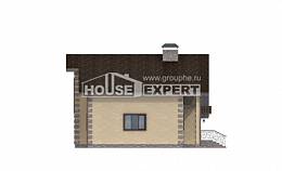 150-003-П Проект двухэтажного дома с мансардным этажом, гараж, бюджетный загородный дом из бризолита Тараз, House Expert