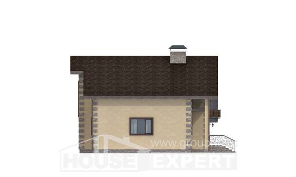 150-003-П Проект двухэтажного дома и гаражом, простой загородный дом из твинблока, Уральск