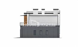 260-002-П Проект двухэтажного дома, гараж, современный домик из поризованных блоков Петропавловск, House Expert
