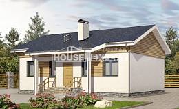 080-004-П Проект одноэтажного дома, скромный загородный дом из газобетона Семей, House Expert