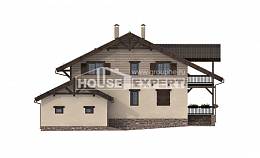 255-002-П Проект двухэтажного дома мансардой и гаражом, просторный загородный дом из пеноблока, Экибастуз