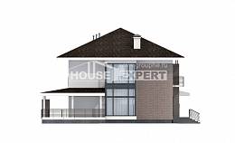 275-002-П Проект двухэтажного дома и гаражом, огромный загородный дом из кирпича Астана, House Expert