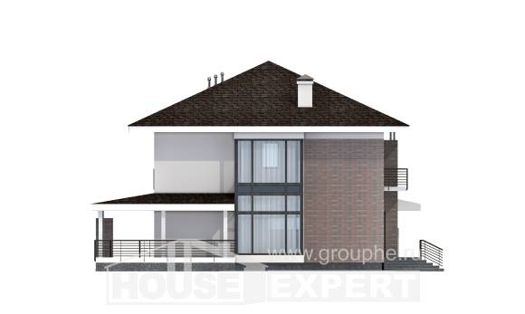 275-002-П Проект двухэтажного дома, гараж, огромный загородный дом из кирпича, Шымкент